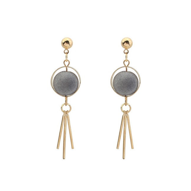 LRC Anting Tusuk Trendy Tassel Pendant Decorated Color Matching Simple Y575