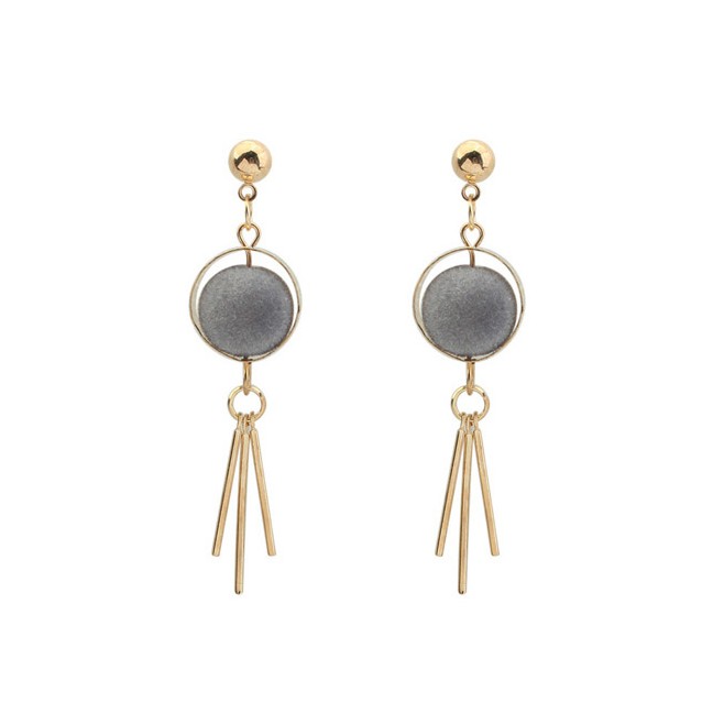 LRC Anting Tusuk Trendy Tassel Pendant Decorated Color Matching Simple Y575