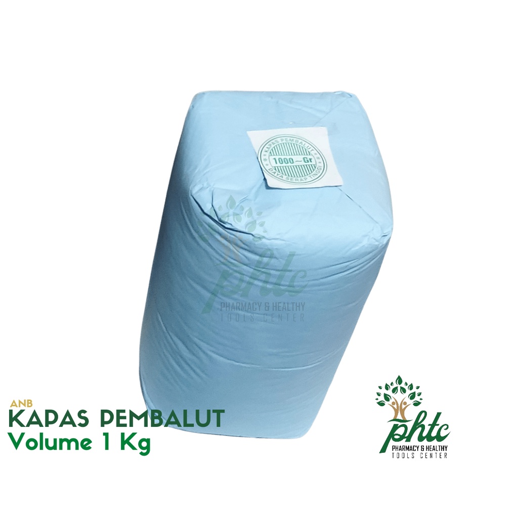 ANB Ekonomis Kapas 1Kg l Kapas Jenazah, Kapas Penyaring Air Serbaguna 1000 gram l Kapas Pembalut ANB 1 Kg