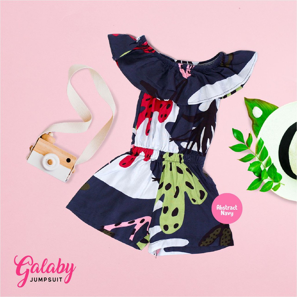 AIRA KIDS Galaby Jumpsuit Baju  Rayon Anak Perempuan Usia 1 2 3 4 Tahun