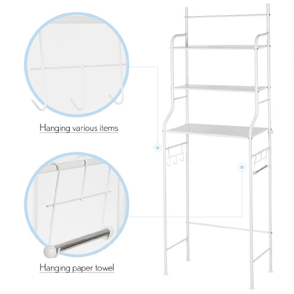 Rak Toilet / Kamar Mandi / WC / Serbaguna Tempat Shampoo Sabun Tissue / Rak Kloset