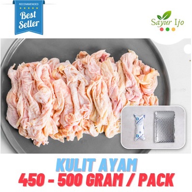 

Kulit Ayam 450 - 500 Gram / Pack Fresh Frozen Chicken Skin Daging Beku Segar