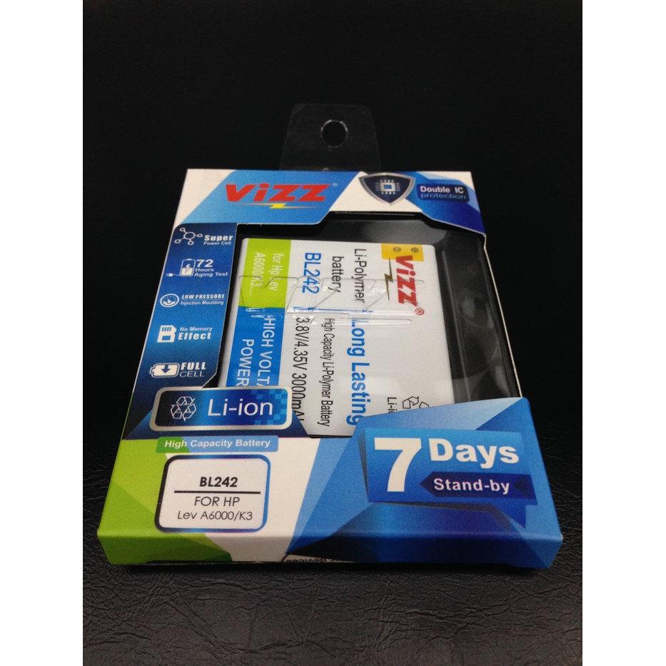 [termurah] Baterai Vizz Double Power BL242 Lenovo K3 A6000 3000Mah