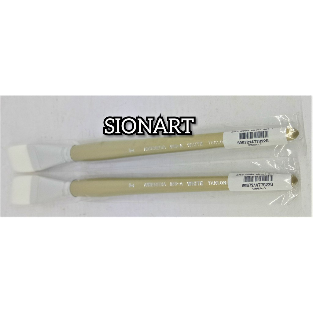 

Artemedia Gold 986A Short Flat Taklon Brush No 1