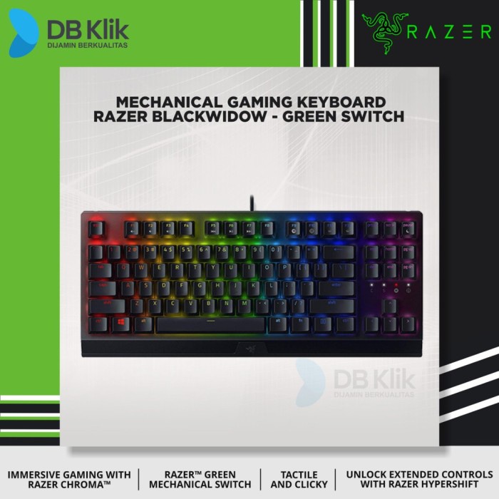 Keyboard Gaming RAZER BlackWidow Mechanichal - Green Switch