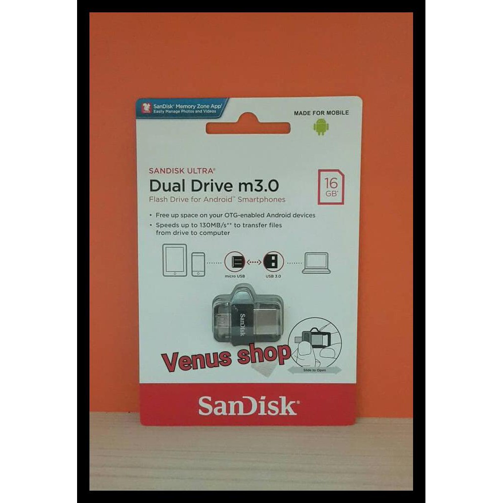 

BAYAR DI TEMPAT (COD) SANDISK FLASHDISK OTG 16GB USB 3 / FLASH DISK 16GB OTG KODE 45