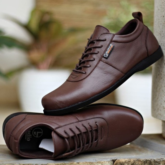 ENOZ X GURITTO - Sepatu Sneakers Casual Pria Kulit Sapi Asli Kasual Low Sneaker Untuk Kerja Kantor Formal Sekolah Kuliah Murah Gaya Original Handmade Distro Quality Series