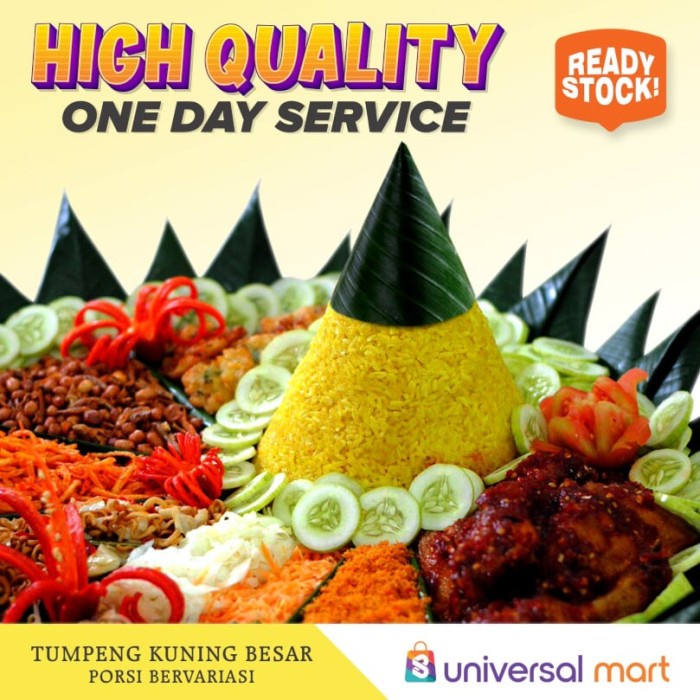 

✨COD✨ Nasi Tumpeng kuning porsi 5 orang