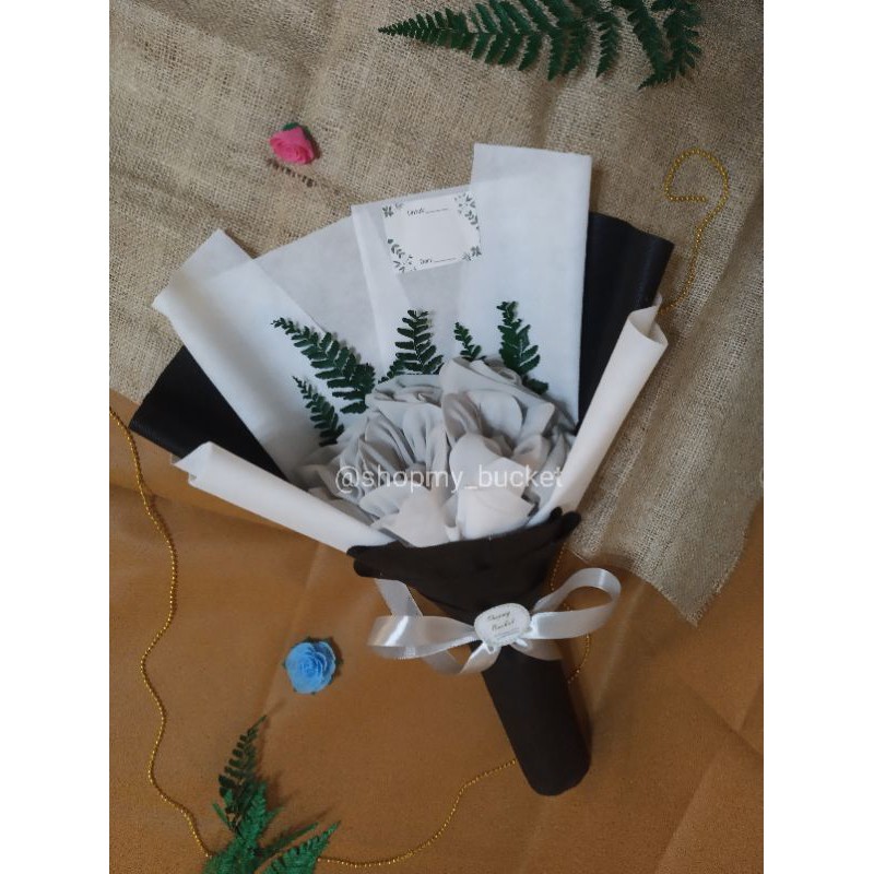 Buket Pasmina Hijab/kerudung diamond Italiano monokrom