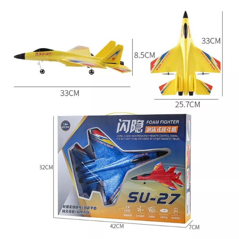 Pesawat Terbang Remot Kontrol Foam Fighter SU-27