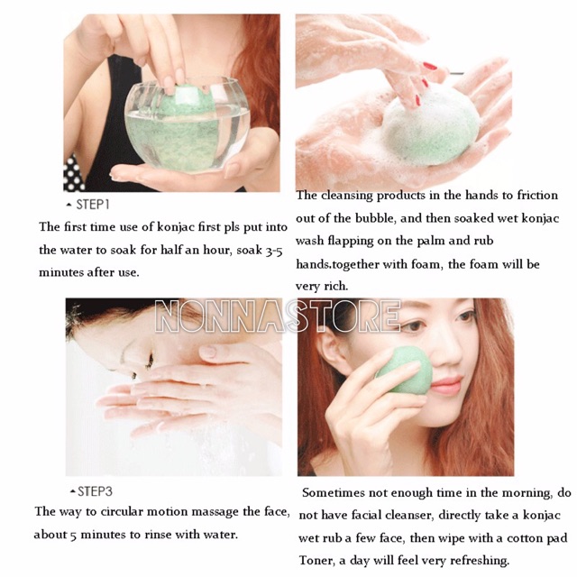 Natural Konjac Sponge [ Face / Facial Sponge / Spons Wajah / Perawatan Muka / Organic / Organik ]