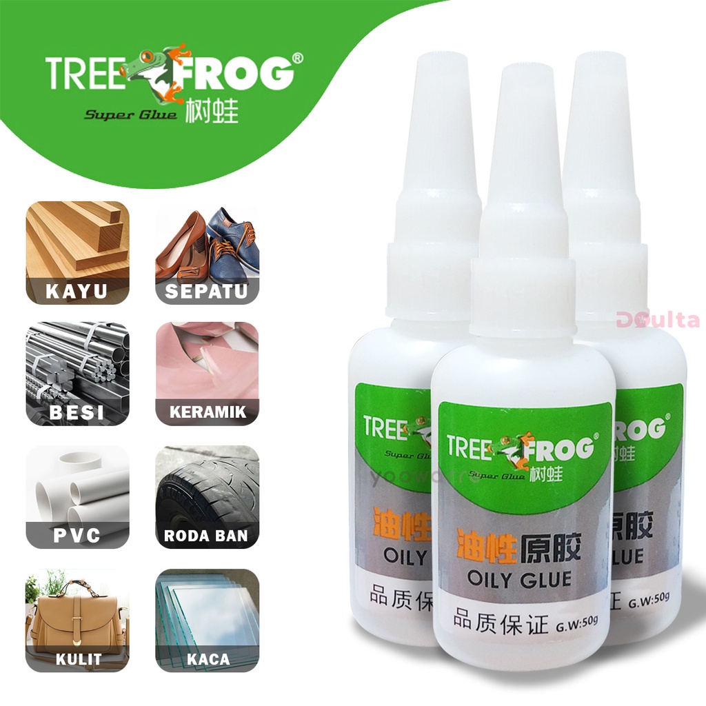 Lem Tree Frog Original Super Glue Setan 502 Super Kuat Cairan Perekat Sebaguna Lem Sepatu Kayu Besi