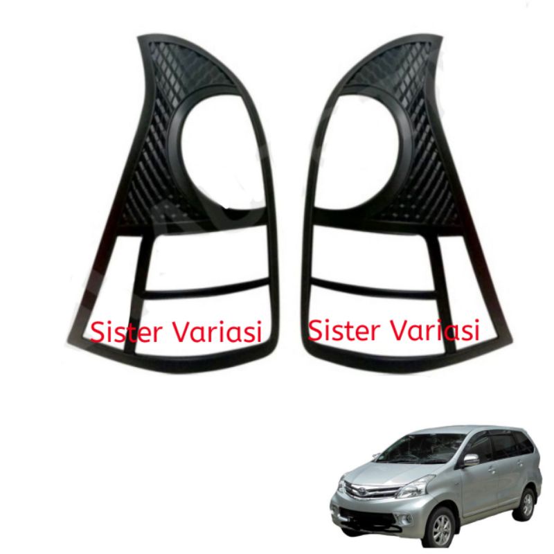 Garnish Lampu Belakang All New Avanza 2012 2014 Hitam