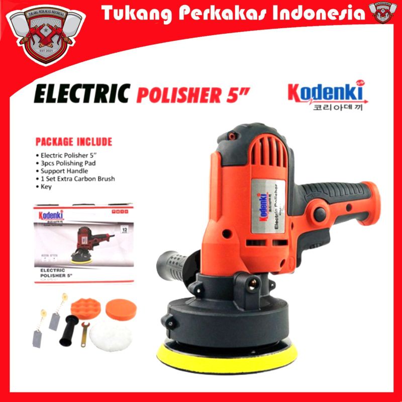 Kodenki mesin poles polisher 5 inch alat poles mobil motor