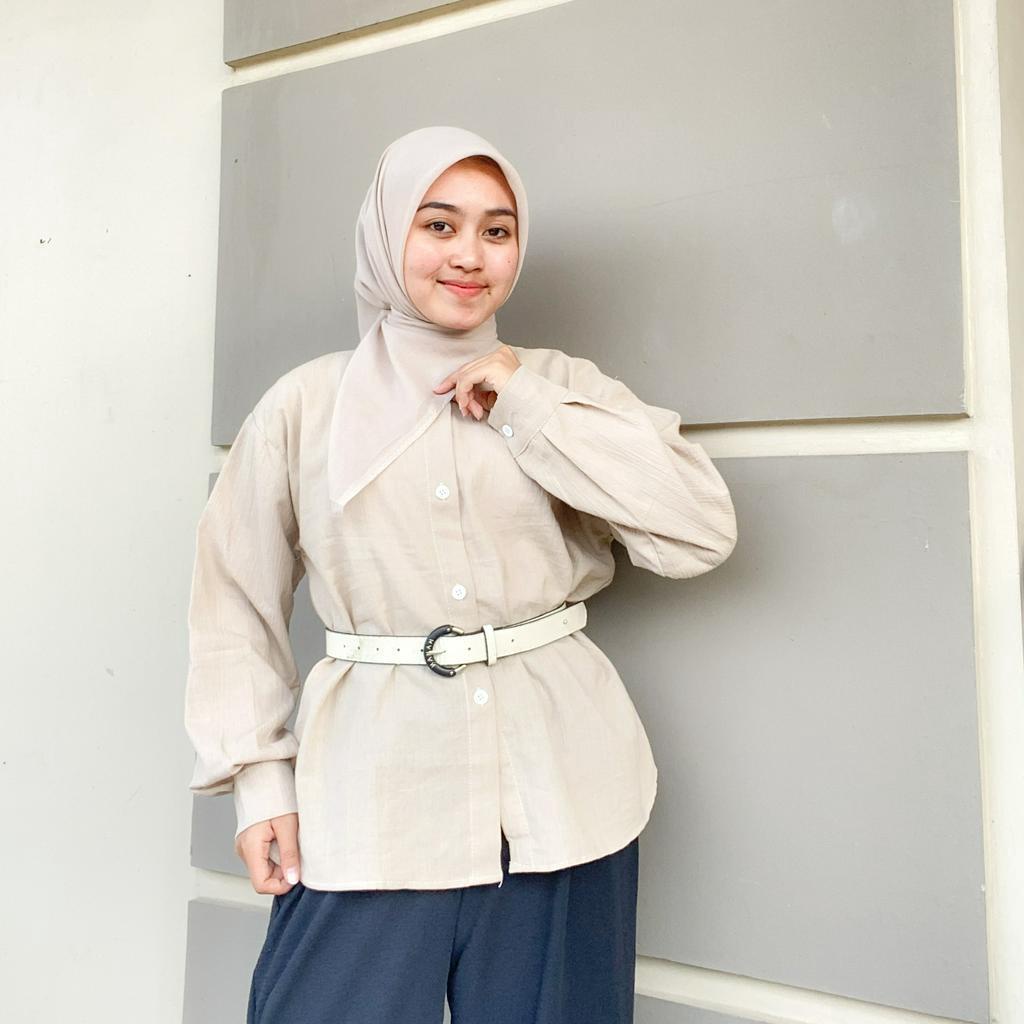 Kemeja Basic Linen Premium Crinkle