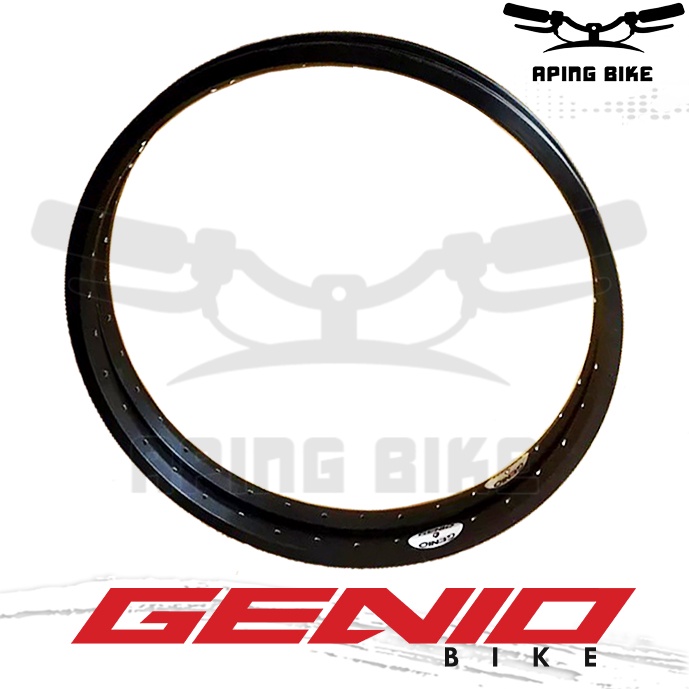 Velg Alloy Genio 20 36H Hitam Rims Sepeda Pelek Aloy Sepeda