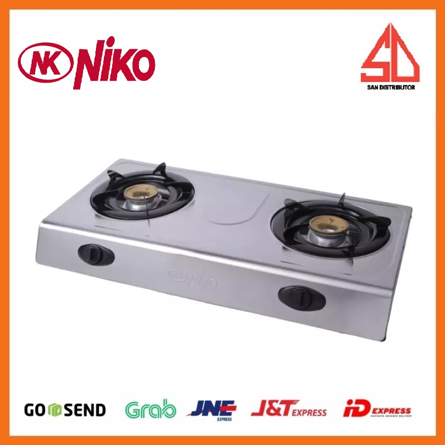 NIKO Kompor Gas Stainless [2 Tungku] NK- 666 Stainless / NK - 555