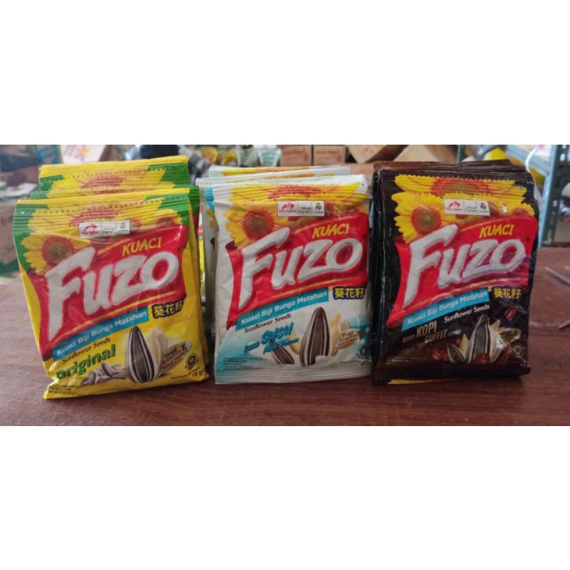 Kuaci Fuzo dr Dua Kelinci Rasa Original, Susu, dan Kopi 1 Renceng isi 10 pcs