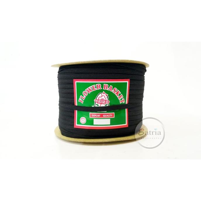*#*#*#*#] Tali Karet Elastic Flower Basket Hitam SJ6 6mm / Tali Karet Kolor