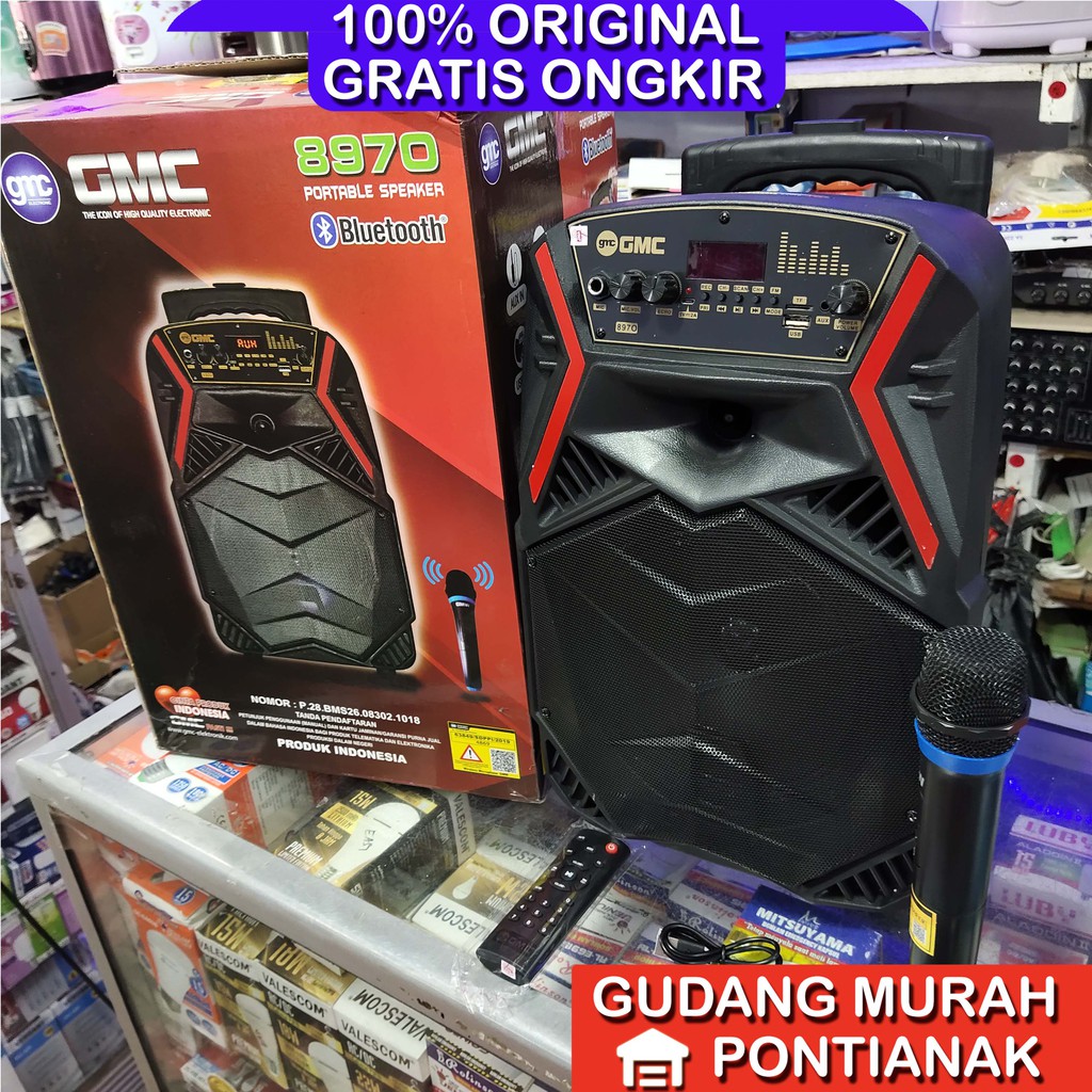 Speaker GMC 897O aktif portable 8 inch 8&quot; Bluethoot Meeting pengeras suara