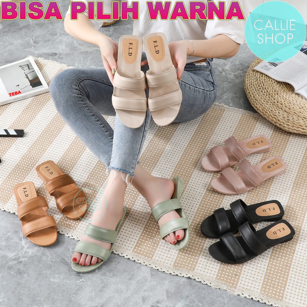 Sandal Wedges Wanita Jelly Simpel Elegan 2270-B FLDBAN2