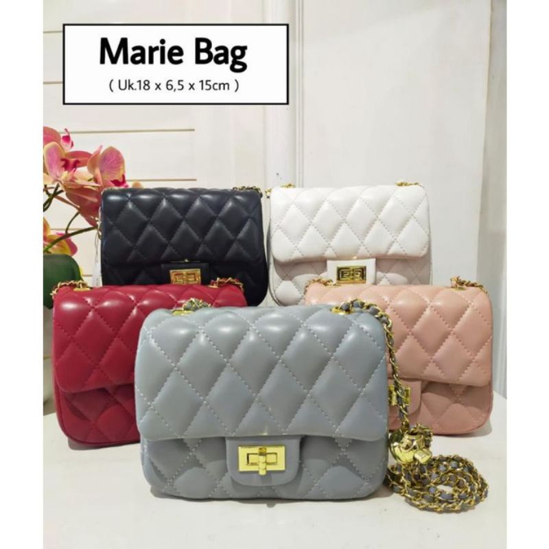 TAS MARIE : WHITE / MAROON / PINK / BLACK / LIGHT GREY SOPHIE MARTIN PARIS OFFICIAL PROMO ORIGINAL SELEMPANG WOMAN BAG