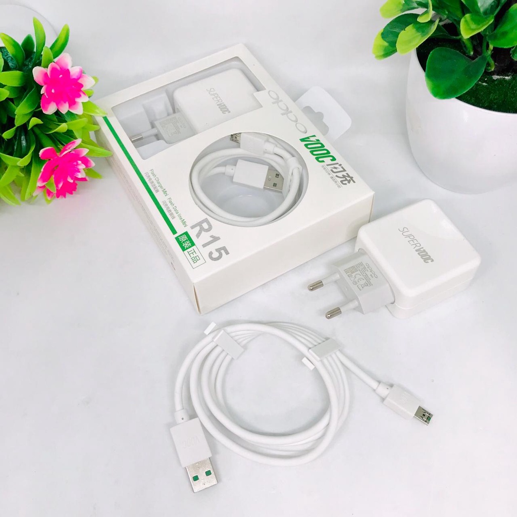 TRAVEL CHARGER OPPO R17 MICRO-USB &amp; R17 TYPE C VOOC ORIGINAL FLASH CHARGING