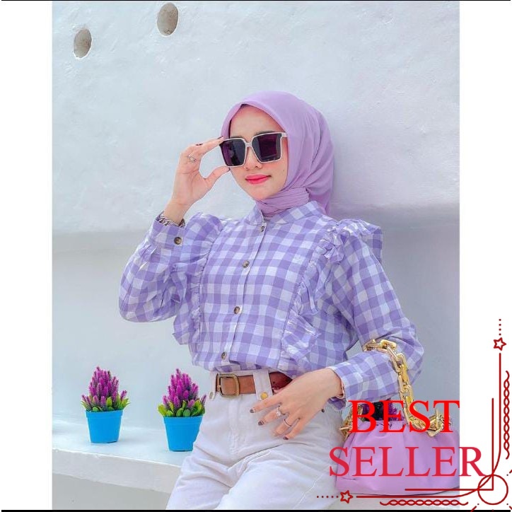 kemeja wanita blouse remaja wanita blouse remaja premium UNA TOP outfit remaja adem nyaman