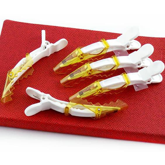 KORYU NIKKO JEPT RAMBUT - JEPIT BUAYA - 5 PCS - PUTIH KUNING