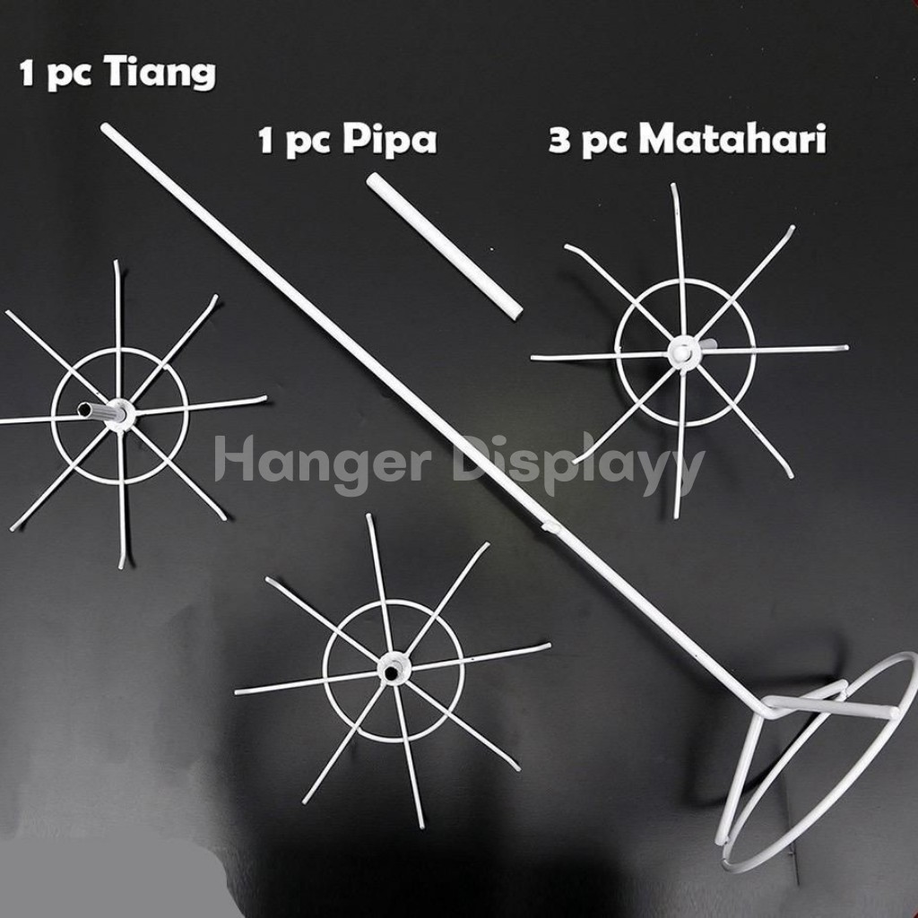 Rak Display putar Matahari 3 susun gantungan aksesoris display RAK PERHIASAN / RAK MASKER