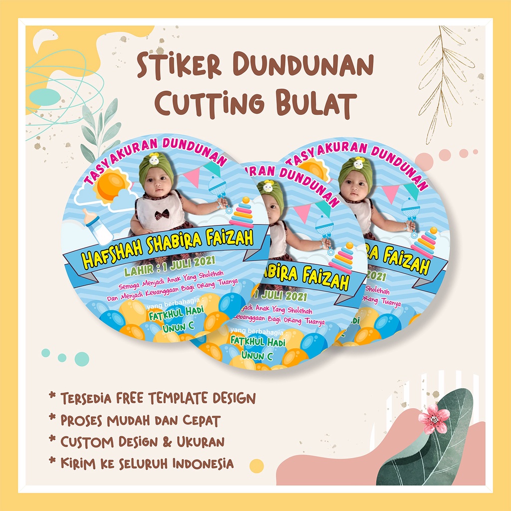 Stiker Dundunan Cewek Sticker Tasyakuran Tedhak Siten tedak siti