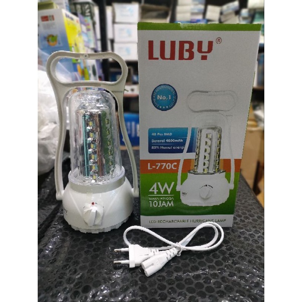 Lampu Led Emergency Luby L-770C / Lampu Darurat Luby 4 watt 770C Tahan 10 jam