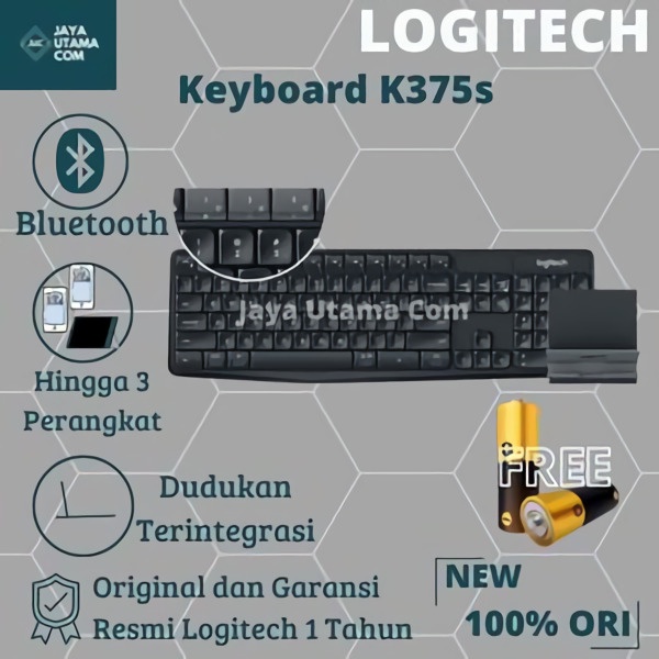 Logitech K375s Keyboard Bluetooth Wireless Multi Device