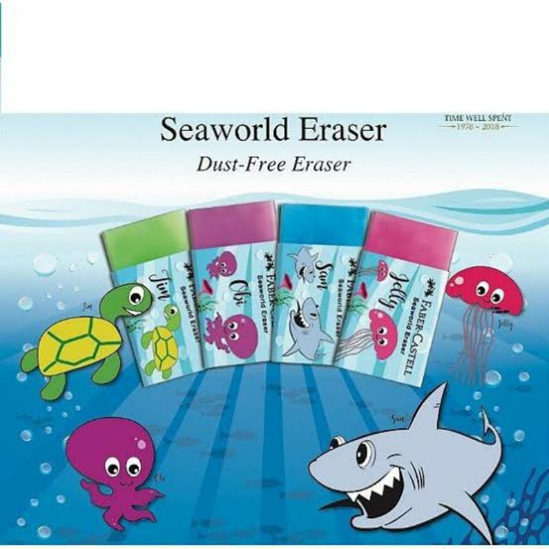 

FABER CASTELL SEAWORLD ERASER PENGHAPUS HAPUSAN PENSIL
