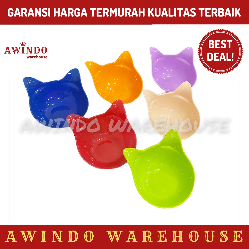 TEMPAT PIRING MAKAN MINUM HEWAN KUCING ANJING KELINCI BENTUK CAT SWEET PLATE 06