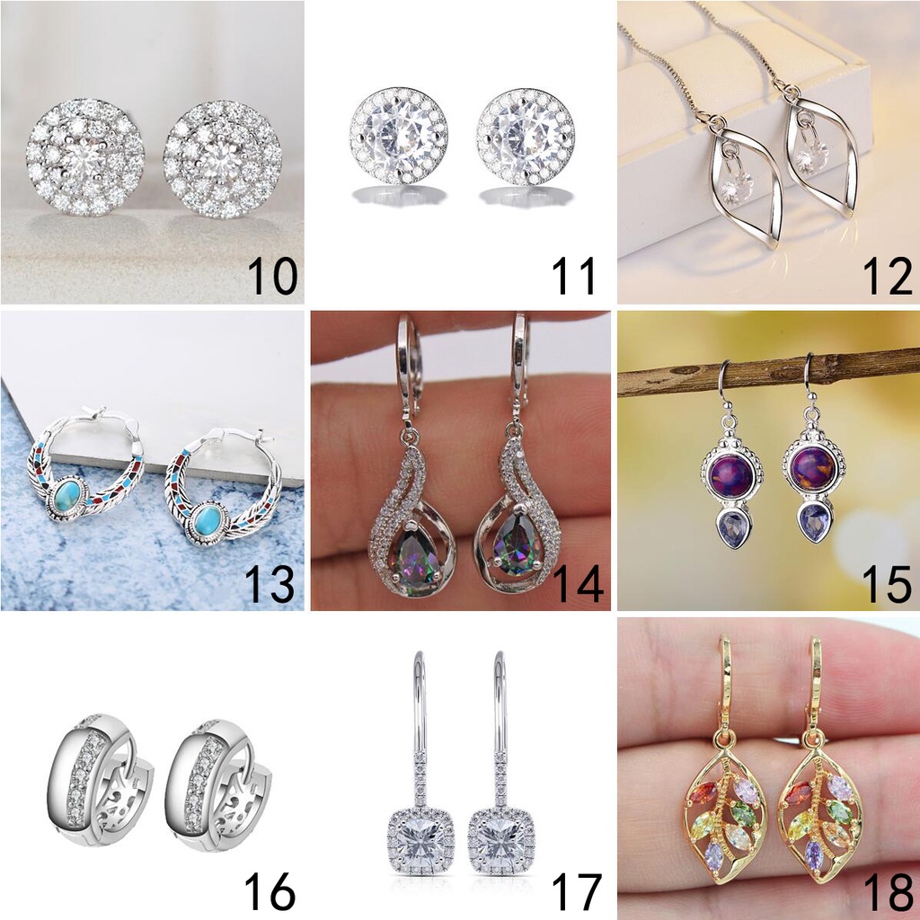 925 anting-anting perak murni, Busana sederhana, Anting-Anting wanita, Perhiasan Fashion Korea, Aksesoris telinga ED014