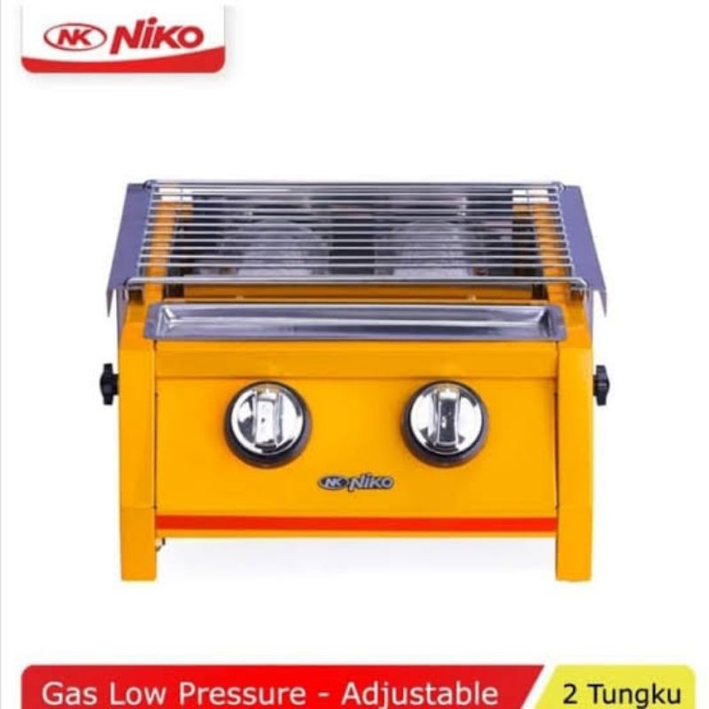 Niko Kompor Pemanggang 2 Tungku / Kompor Grill BBQ &amp; Sosis NK-GR2