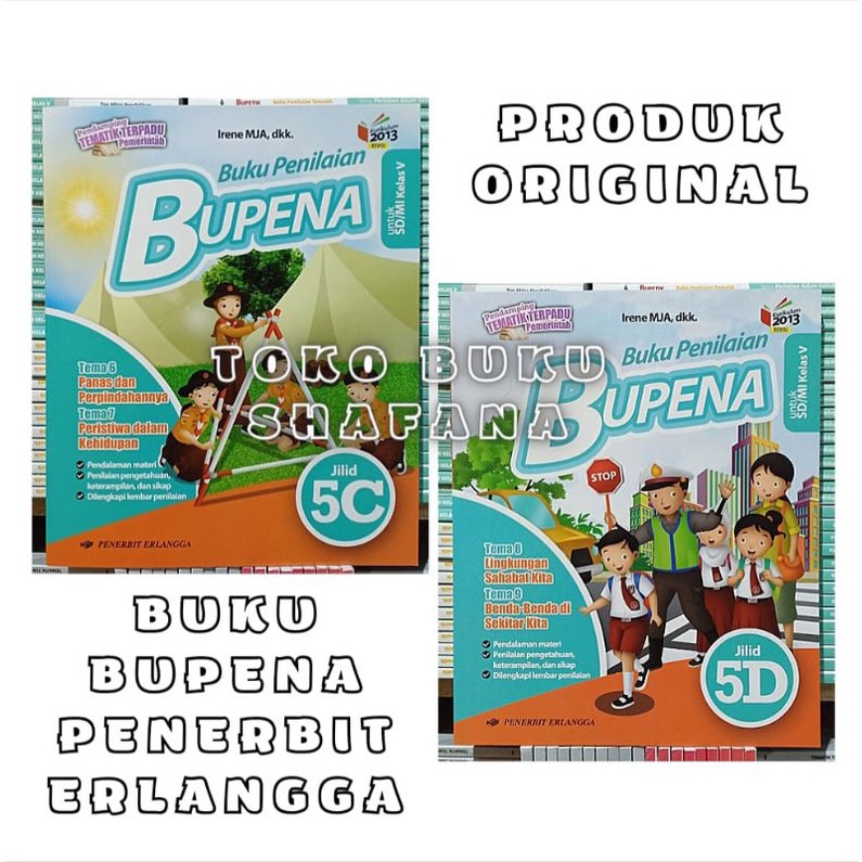 Buku Bupena 5C 5D Erlangga Kelas 5 SD K13 Revisi - Buku Penilaian - Buku Pendamping Tematik ORI