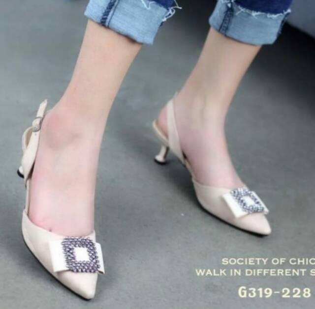 ABBUSHOES F 13 higheels mules 7cm wanita terbaru