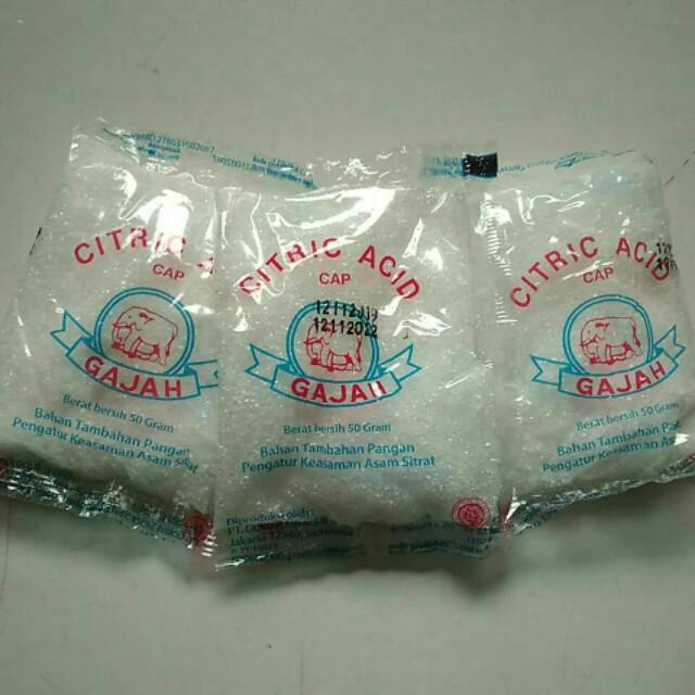 

Citrid acid citrun cap gajah 1 pak/20 bks
