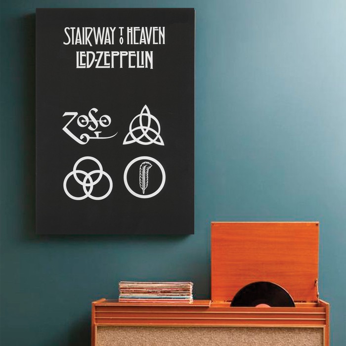 "Led Zeppelin, ver.2" Poster Kayu (30x22)