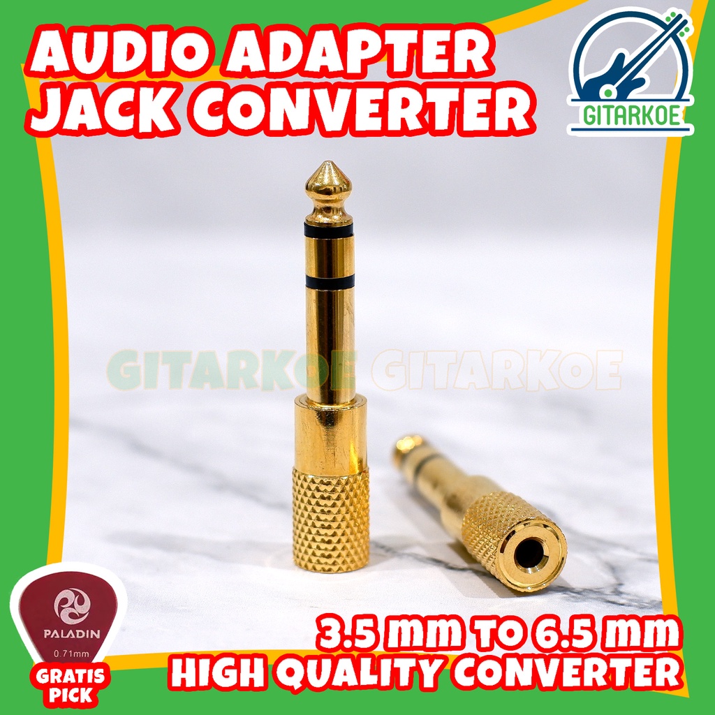 Audio Converter Jack 3.5mm to 6.5mm Adapter Jack Speaker High Quality