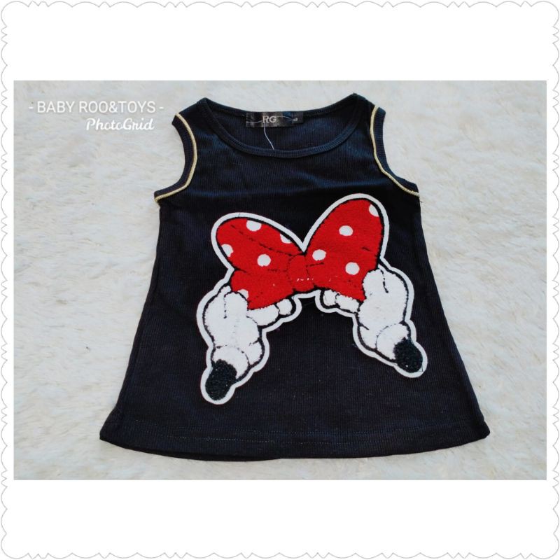 Tanktop Hitam Pita Minnie