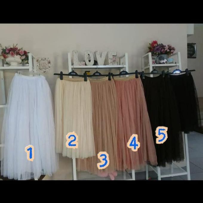 Kualitas Terbaik Rok tutu wanita dewasa panjang (Hitam) STOK TERBATAS