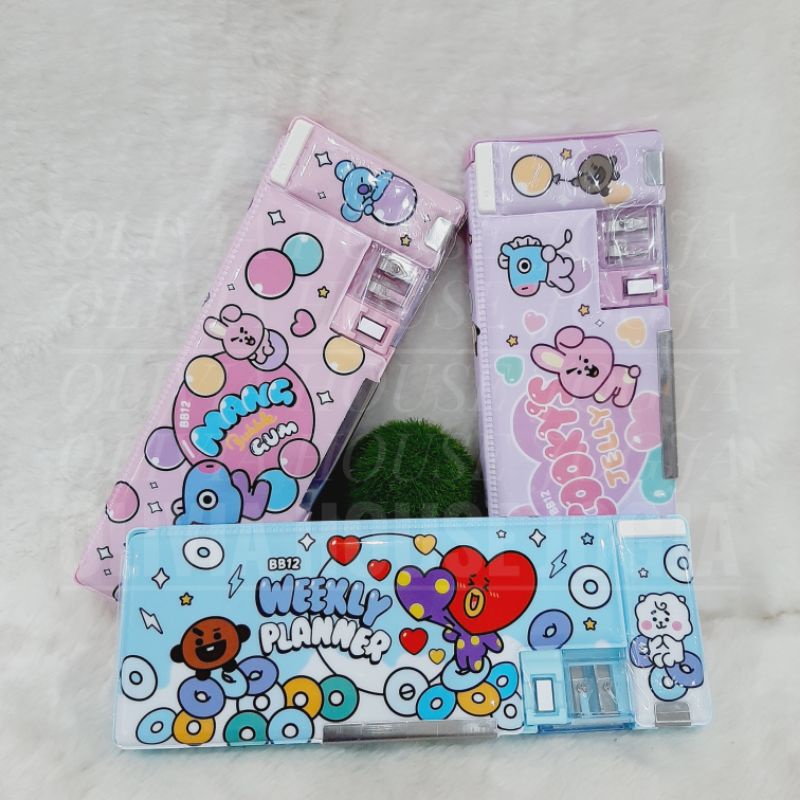 

Tempat Pensil BTS Rautan Magnet Pencil Case BTS KPOP Magnet Kotak Pensil BTS KPOP 2 sisi