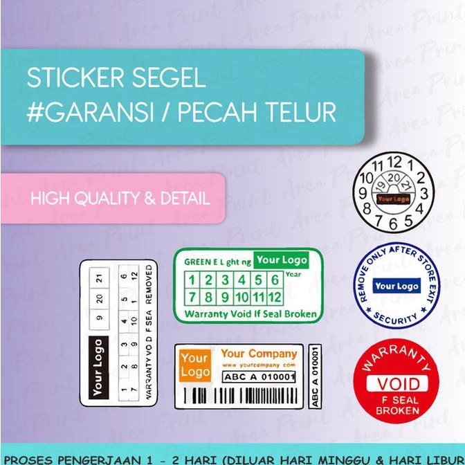 

(BISA COD) STICKER SEGEL GARANSI / WARRANTY (PECAH TELUR) BERKUALITAS Kode 1003