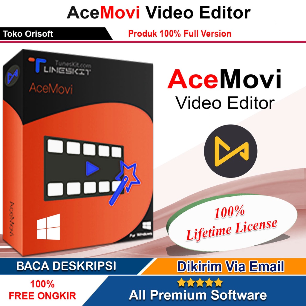 TunesKit AceMovi Video Editor 4 Versi 4.9.10 2022 Lifetime Full Version