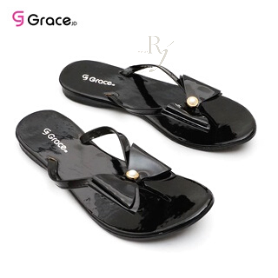 GRACE [DIANA 01] Sandal Jepit Slip Wanita Teplek/ Sendal Japit Pita Cewek / Sandal Japit Pita Hak 2 cm
