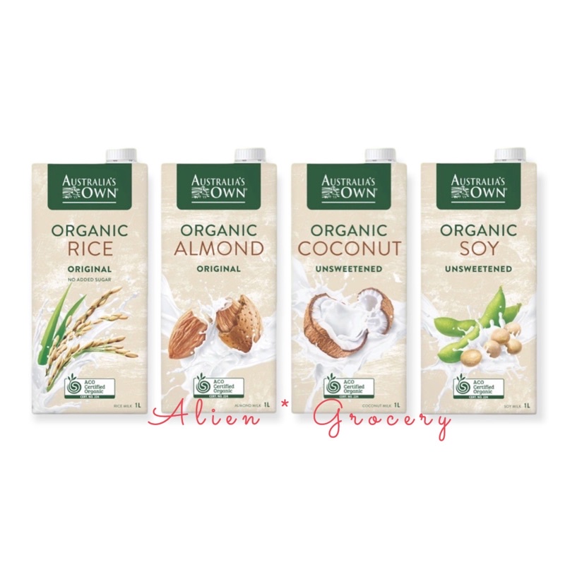 Australia Australia’s Australian Own Organic Almond Rice Coconut Milk 1L Susu Beras Kelapa Santan Gluten Free Organik GRAB GOJEK ONLY