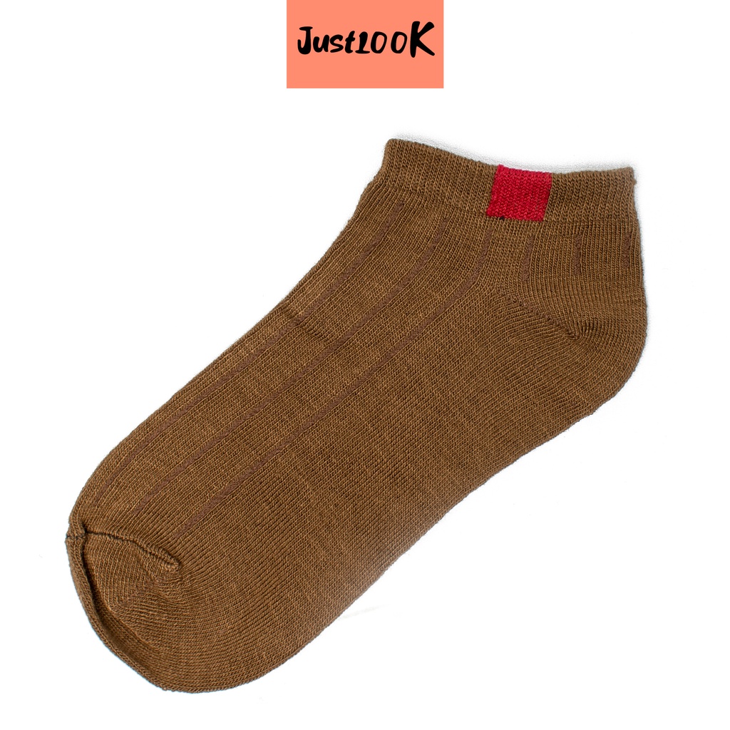JustLook Kaos Kaki Polos 6 Garis Unisex Fashion Wanita Pria Kaos Kaki Import Murah-3